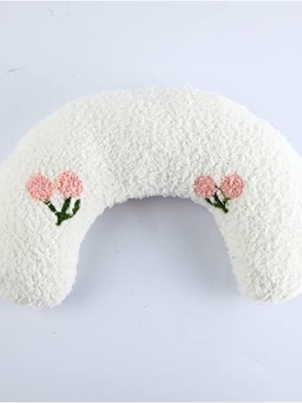 BRAND NEW! Plush White Small Pet Pillow with Pink Cherries